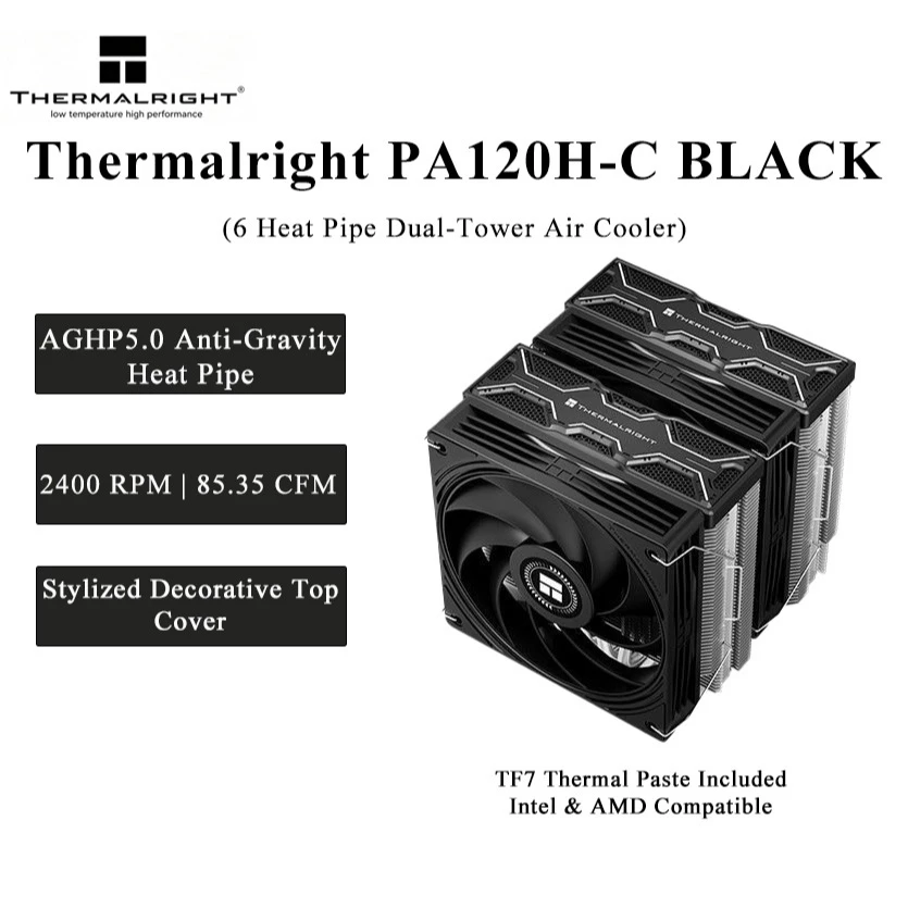 Thermalright PA120H‑C BLACK Du - Thermal Paste Cpu recension och pris